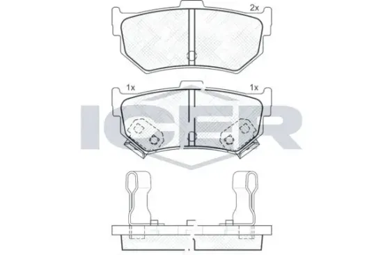 Bremsbelagsatz, Scheibenbremse ICER 180600 Bild Bremsbelagsatz, Scheibenbremse ICER 180600
