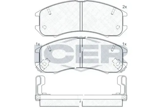 Bremsbelagsatz, Scheibenbremse ICER 180795 Bild Bremsbelagsatz, Scheibenbremse ICER 180795