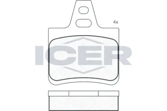 Bremsbelagsatz, Scheibenbremse Hinterachse ICER 180812 Bild Bremsbelagsatz, Scheibenbremse Hinterachse ICER 180812