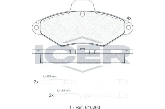 Bremsbelagsatz, Scheibenbremse ICER 180920 Bild Bremsbelagsatz, Scheibenbremse ICER 180920