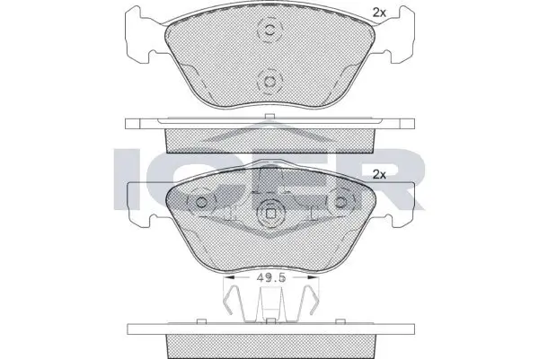 Bremsbelagsatz, Scheibenbremse ICER 181125-203