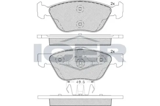 Bremsbelagsatz, Scheibenbremse ICER 181125-203 Bild Bremsbelagsatz, Scheibenbremse ICER 181125-203