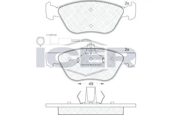 Bremsbelagsatz, Scheibenbremse ICER 181125