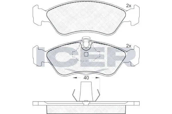 Bremsbelagsatz, Scheibenbremse ICER 181152