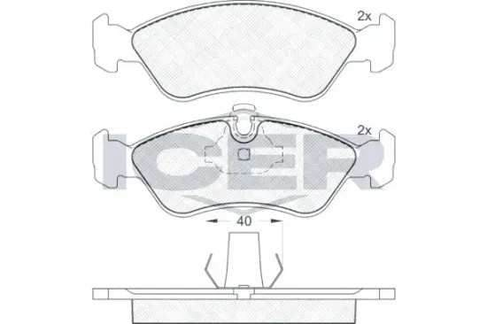 Bremsbelagsatz, Scheibenbremse ICER 181152 Bild Bremsbelagsatz, Scheibenbremse ICER 181152