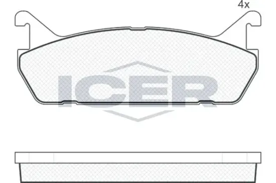Bremsbelagsatz, Scheibenbremse ICER 181186 Bild Bremsbelagsatz, Scheibenbremse ICER 181186