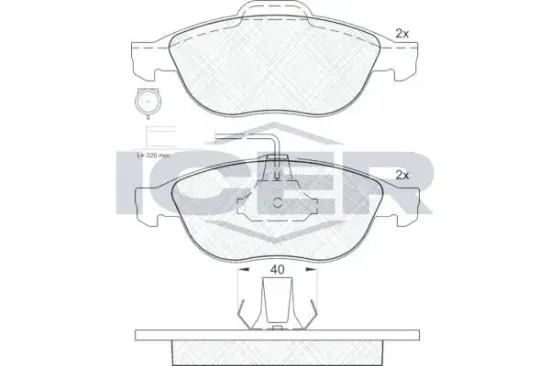 Bremsbelagsatz, Scheibenbremse ICER 181212 Bild Bremsbelagsatz, Scheibenbremse ICER 181212