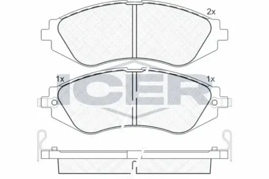 Bremsbelagsatz, Scheibenbremse ICER 181263 Bild Bremsbelagsatz, Scheibenbremse ICER 181263