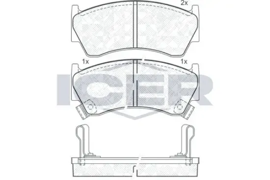 Bremsbelagsatz, Scheibenbremse ICER 181394 Bild Bremsbelagsatz, Scheibenbremse ICER 181394