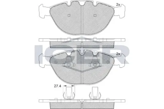 Bremsbelagsatz, Scheibenbremse ICER 181547 Bild Bremsbelagsatz, Scheibenbremse ICER 181547