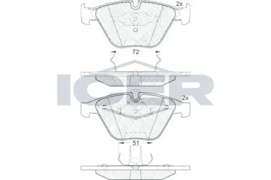 Bremsbelagsatz, Scheibenbremse ICER 181577 Bild Bremsbelagsatz, Scheibenbremse ICER 181577