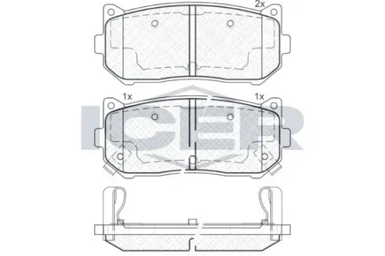 Bremsbelagsatz, Scheibenbremse ICER 181669 Bild Bremsbelagsatz, Scheibenbremse ICER 181669