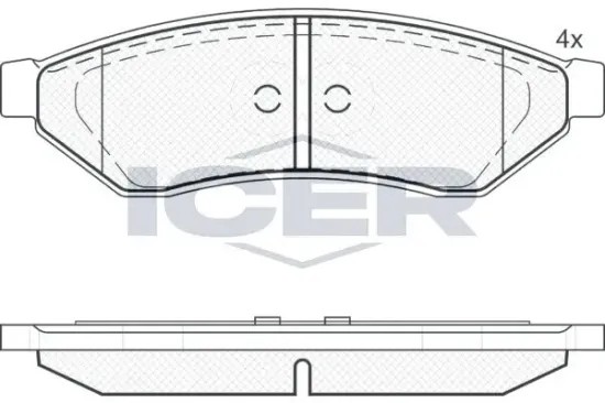 Bremsbelagsatz, Scheibenbremse ICER 181726 Bild Bremsbelagsatz, Scheibenbremse ICER 181726