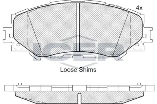 Bremsbelagsatz, Scheibenbremse ICER 181760 Bild Bremsbelagsatz, Scheibenbremse ICER 181760