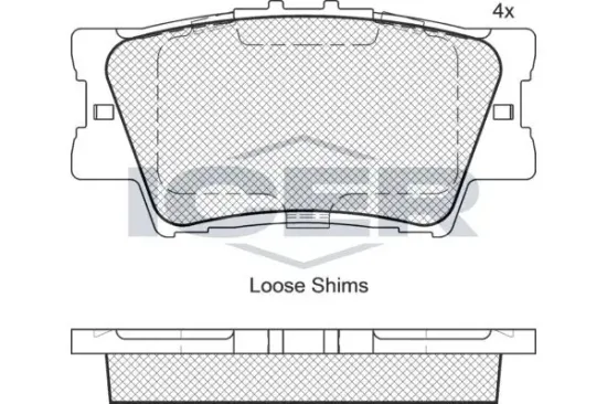 Bremsbelagsatz, Scheibenbremse ICER 181761 Bild Bremsbelagsatz, Scheibenbremse ICER 181761