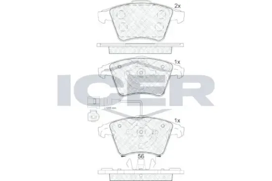 Bremsbelagsatz, Scheibenbremse ICER 181779 Bild Bremsbelagsatz, Scheibenbremse ICER 181779