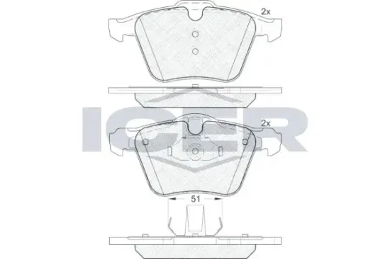 Bremsbelagsatz, Scheibenbremse ICER 181805 Bild Bremsbelagsatz, Scheibenbremse ICER 181805