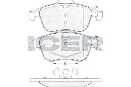 Bremsbelagsatz, Scheibenbremse ICER 181856 Bild Bremsbelagsatz, Scheibenbremse ICER 181856