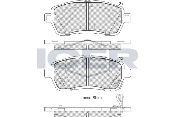 Bremsbelagsatz, Scheibenbremse ICER 181881-208