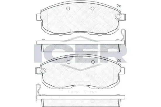 Bremsbelagsatz, Scheibenbremse ICER 181882 Bild Bremsbelagsatz, Scheibenbremse ICER 181882