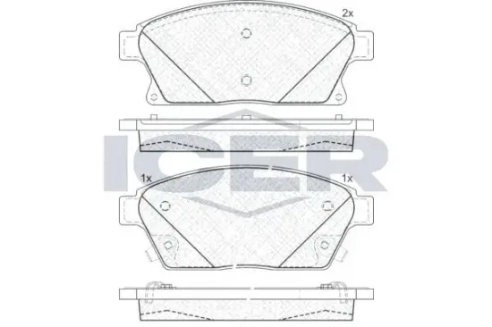 Bremsbelagsatz, Scheibenbremse ICER 181939 Bild Bremsbelagsatz, Scheibenbremse ICER 181939