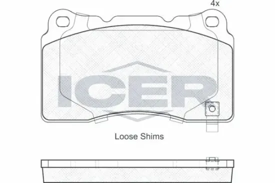 Bremsbelagsatz, Scheibenbremse ICER 181990 Bild Bremsbelagsatz, Scheibenbremse ICER 181990