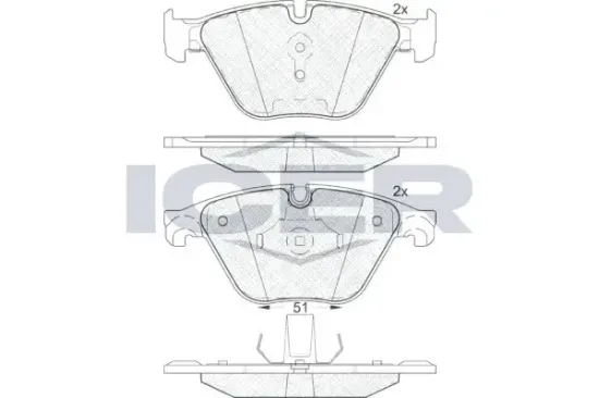 Bremsbelagsatz, Scheibenbremse ICER 181998 Bild Bremsbelagsatz, Scheibenbremse ICER 181998