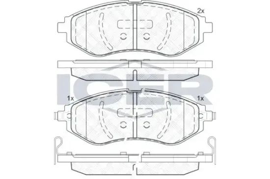 Bremsbelagsatz, Scheibenbremse ICER 182040 Bild Bremsbelagsatz, Scheibenbremse ICER 182040
