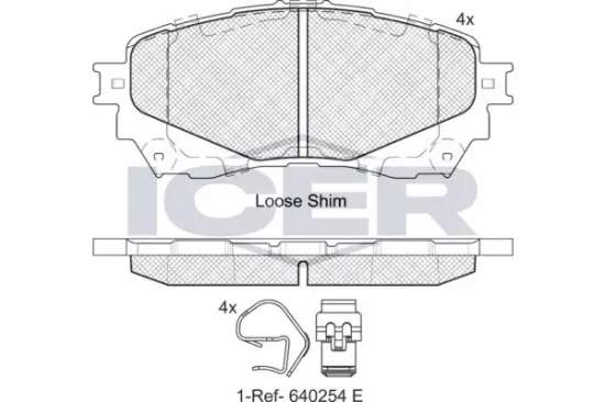 Bremsbelagsatz, Scheibenbremse ICER 182126 Bild Bremsbelagsatz, Scheibenbremse ICER 182126
