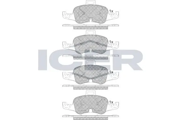 Bremsbelagsatz, Scheibenbremse ICER 182233