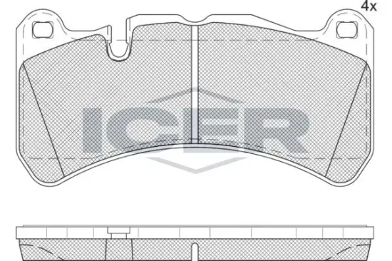 Bremsbelagsatz, Scheibenbremse ICER 182260 Bild Bremsbelagsatz, Scheibenbremse ICER 182260