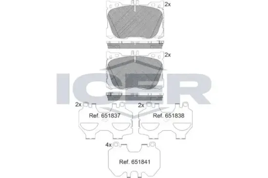 Bremsbelagsatz, Scheibenbremse ICER 182282 Bild Bremsbelagsatz, Scheibenbremse ICER 182282
