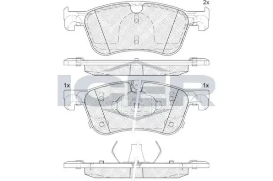 Bremsbelagsatz, Scheibenbremse ICER 182464 Bild Bremsbelagsatz, Scheibenbremse ICER 182464