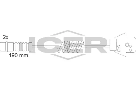 Warnkontakt, Bremsbelagverschleiß Vorderachse ICER 610057 E C Bild Warnkontakt, Bremsbelagverschleiß Vorderachse ICER 610057 E C