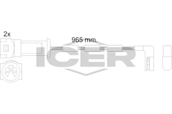 Warnkontakt, Bremsbelagverschleiß Vorderachse ICER 610068 E C Bild Warnkontakt, Bremsbelagverschleiß Vorderachse ICER 610068 E C