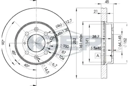 Bremsscheibe Vorderachse ICER 78BD1700-2 Bild Bremsscheibe Vorderachse ICER 78BD1700-2