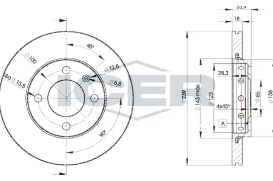 Bremsscheibe Vorderachse ICER 78BD5303-2 Bild Bremsscheibe Vorderachse ICER 78BD5303-2