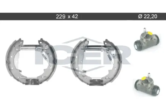 Bremsbackensatz Hinterachse ICER 79KT0074 C Bild Bremsbackensatz Hinterachse ICER 79KT0074 C