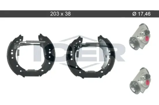 Bremsbackensatz Hinterachse ICER 79KT0088 C Bild Bremsbackensatz Hinterachse ICER 79KT0088 C