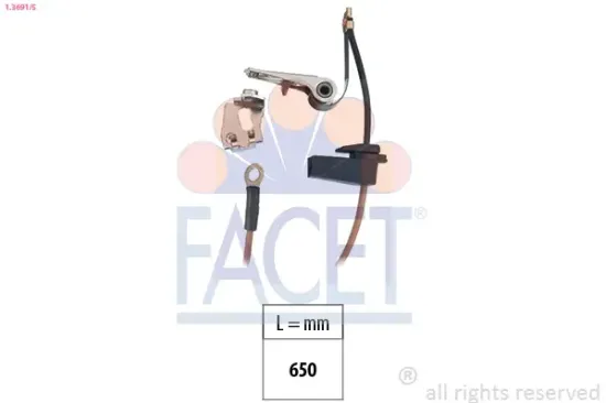 Kontaktsatz, Zündverteiler FACET 1.3691/5 Bild Kontaktsatz, Zündverteiler FACET 1.3691/5