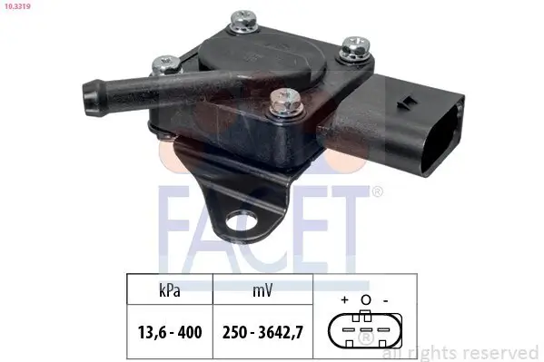 Sensor, Abgasdruck FACET 10.3319