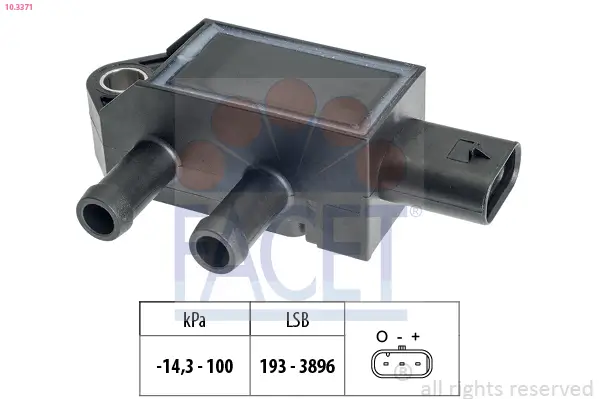 Sensor, Abgasdruck FACET 10.3371