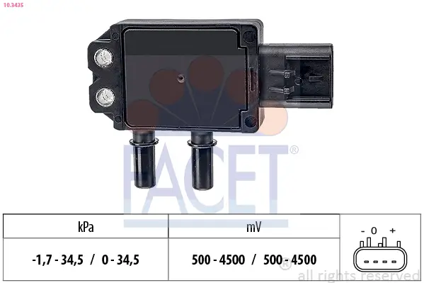 Sensor, Abgasdruck FACET 10.3435