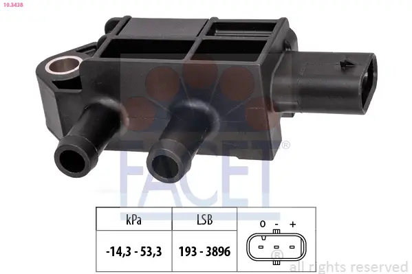 Sensor, Abgasdruck FACET 10.3438