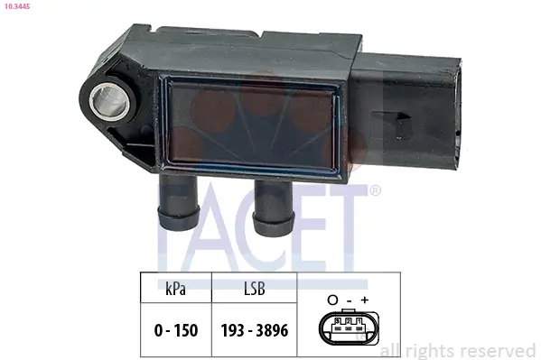 Sensor, Abgasdruck FACET 10.3445