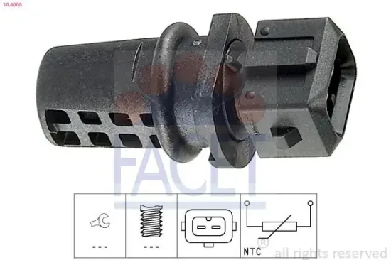 Sensor, Außentemperatur FACET 10.4008 Bild Sensor, Außentemperatur FACET 10.4008