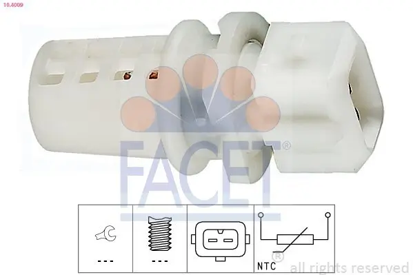 Sensor, Ansauglufttemperatur FACET 10.4009