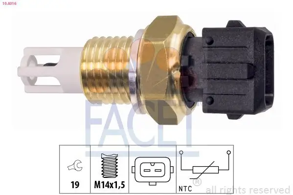Sensor, Ansauglufttemperatur FACET 10.4016