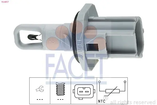 Sensor, Ansauglufttemperatur FACET 10.4017