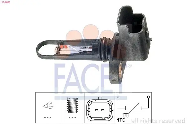 Sensor, Ansauglufttemperatur FACET 10.4021